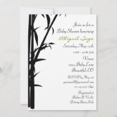 Panda Bears und Bamboo Babydusche Einladung (Rückseite)