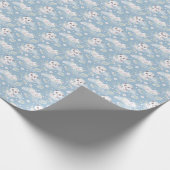 Panda Bears und Blume Geschenkpapier (Ecke)