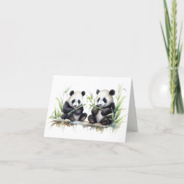 Panda Bears Vielen Dank Karte