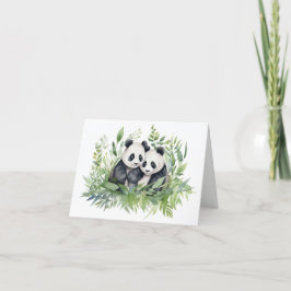 Panda Bears Vielen Dank Karte