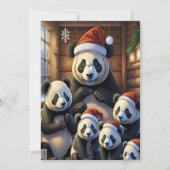 Panda Bears Weihnachtskarte Feiertagskarte (Vorderseite)