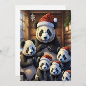 Panda Bears Weihnachtskarte Feiertagskarte (Vorne/Hinten)