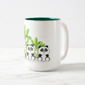 Panda Bears Zweifarbige Tasse (VorderseiteRechts)