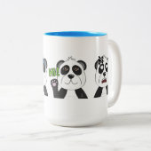 Panda Bears Zweifarbige Tasse (VorderseiteRechts)