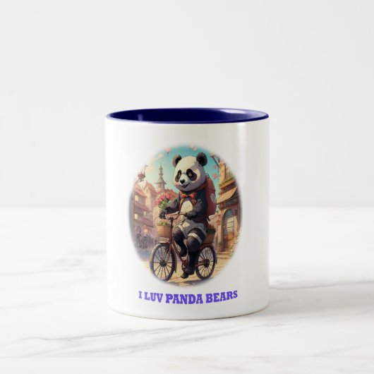Panda Bears Zweifarbige Tasse (Mittel)