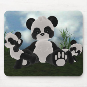 Panda Bearz sonniger Tag Mousepad