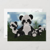 Panda Bearz Sunny Day Postcard Postkarte (Vorne/Hinten)