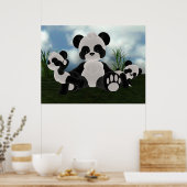 Panda Bearz Sunny Day Poster (Küche)