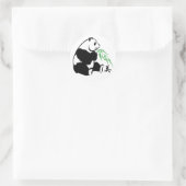 Panda Beauty Runder Aufkleber (Tasche)