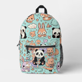 Panda Bedruckter Rucksack (Vorderseite)