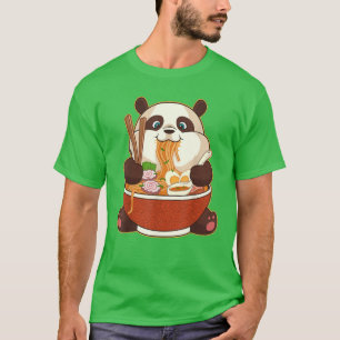 PANDA BEFUGT VON RAMEN  Fett Panda Ess Ramen T-Shirt