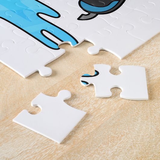 Panda bei Ice Skaten mit Ice Skate & Scarf Puzzle (Seite)