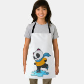 Panda bei Ice Skaten mit Ice Skate & Scarf Schürze (Insitu)