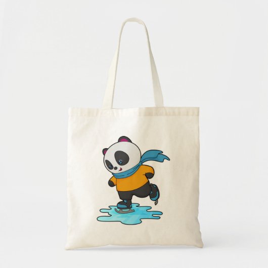 Panda bei Ice Skaten mit Ice Skate & Scarf Tragetasche (Vorne)
