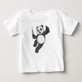 Panda bei Impfung mit Spritze Baby T-shirt (Vorderseite)