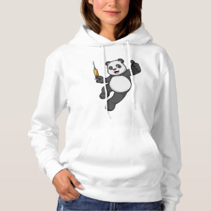 Panda bei Impfung mit Spritze Hoodie