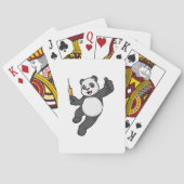 Panda bei Impfung mit Spritze Spielkarten (Rückseite)