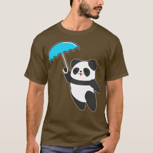 Panda bei Regen mit Regenschirm 2 T-Shirt
