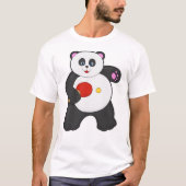 Panda bei Tischtennis mit Tischtennisschläger T-Shirt (Vorderseite)
