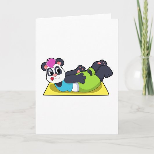 Panda bei Yoga auf Yoga-Matte Karte (Vorderseite)