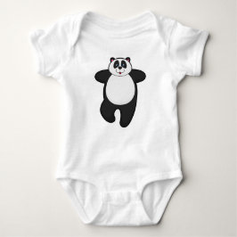 Panda bei Yoga-Stretching-Übung Baby Strampler