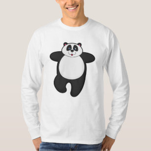Panda bei Yoga-Stretching-Übung T-Shirt