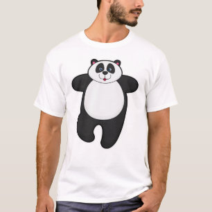 Panda bei Yoga-Stretching-Übung T-Shirt