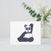 Panda bei Yoga Stretching Übungen Postkarte (Stehend Vorderseite)