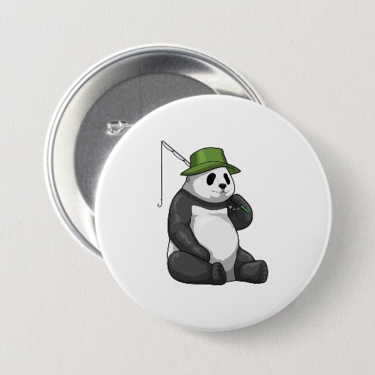 Panda beim Angeln mit Angel Button (Vorne & Hinten)