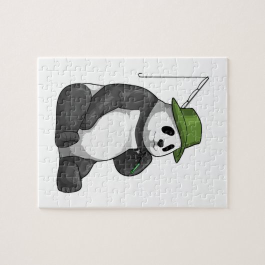 Panda beim Angeln mit Angel Puzzle (Horizontal)