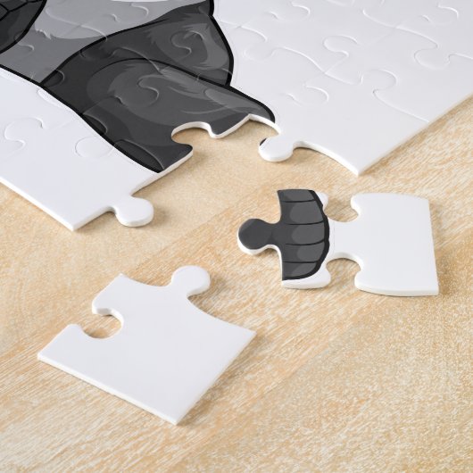 Panda beim Angeln mit Angel Puzzle (Seite)