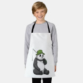 Panda beim Angeln mit Angel Schürze (Getragen)