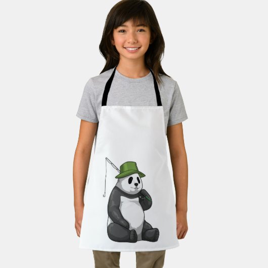 Panda beim Angeln mit Angel Schürze (Insitu)