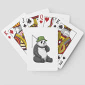 Panda beim Angeln mit Angel Spielkarten (Rückseite)