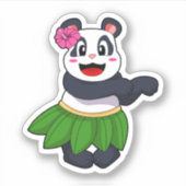Panda beim Balletttanz Aufkleber (Vorderseite)