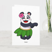 Panda beim Balletttanz Karte (Rückseite)