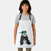 Panda beim Eishockey mit Eishockeyschläger Schürze (Insitu)