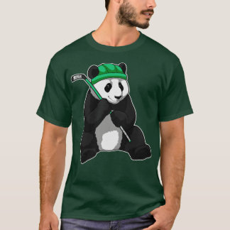 Panda beim Eishockey mit Eishockeyschläger T-Shirt