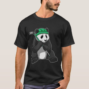Panda beim Eishockey mit Eishockeyschläger T-Shirt