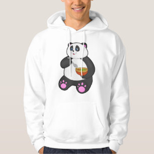 Panda beim Essen mit Spoon & Bowl Hoodie