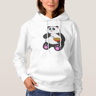 Panda beim Essen mit Spoon & Bowl Hoodie