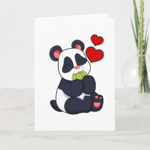 Panda beim Essen von Blätter Karte