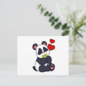 Panda beim Essen von Blätter Postkarte (Stehend Vorderseite)