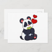 Panda beim Essen von Blätter Postkarte (Vorne/Hinten)