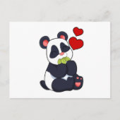 Panda beim Essen von Blätter Postkarte (Vorderseite)