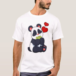 Panda beim Essen von Blätter T-Shirt