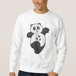 Panda beim Fußballsport Sweatshirt