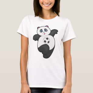 Panda beim Fußballsport T-Shirt