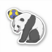 Panda beim Handball Sports Aufkleber (Vorderseite)