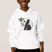 Panda beim Handball Sports Hoodie (Vorderseite)